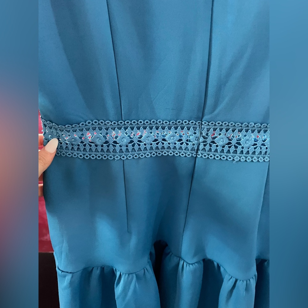 Alexia Admor Blue Sleeveless Midi Sundress - Picture 3 of 5